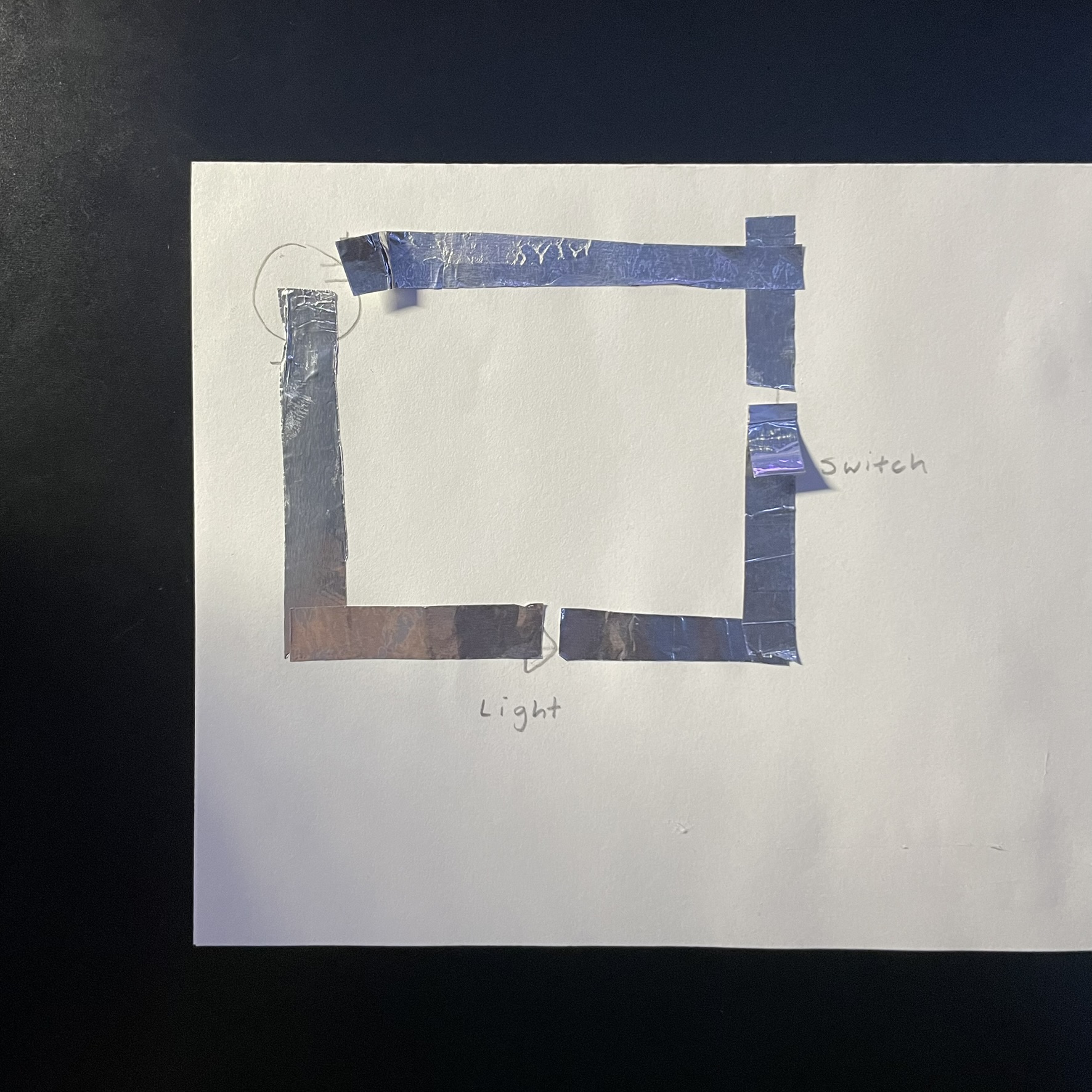 This is the circuit with the foil added