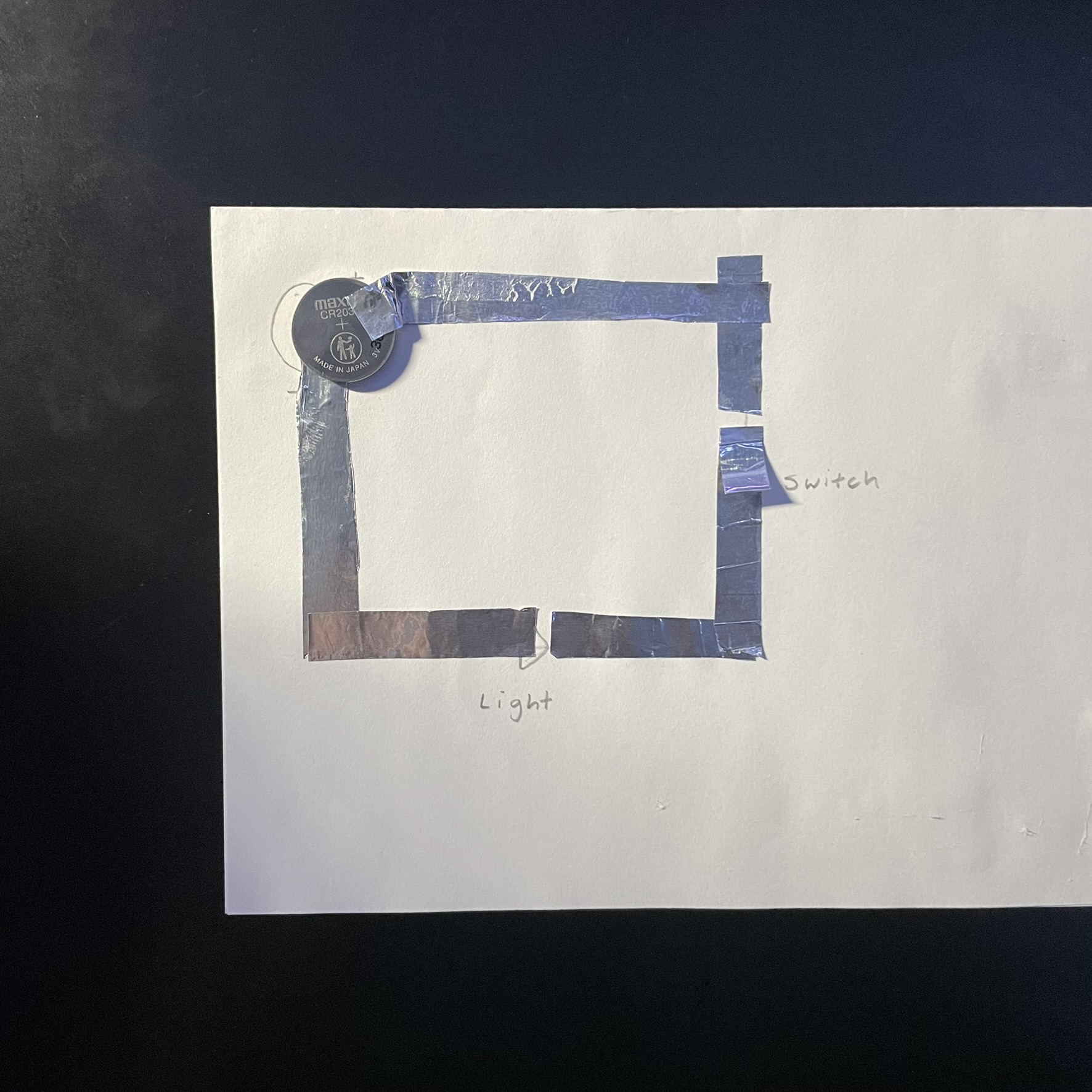 Here the battery was added