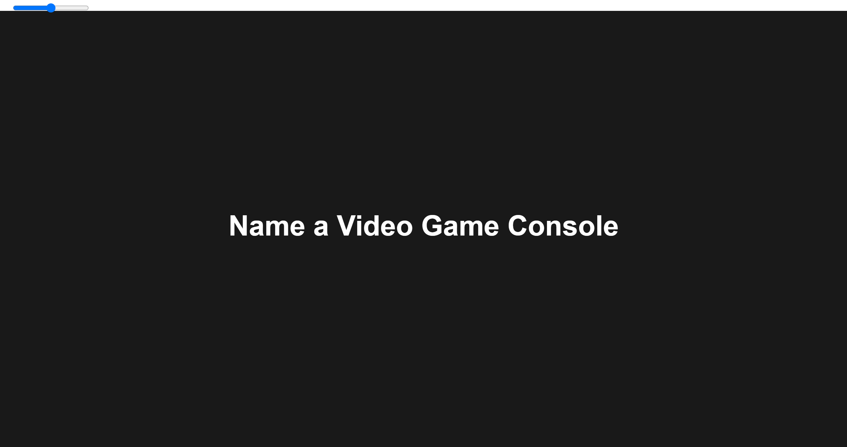 This is my final design. It is a Video Game Console interactive speech to audio/visual design, where the user can say a console name for an audio and visual to play that are connected to the console.