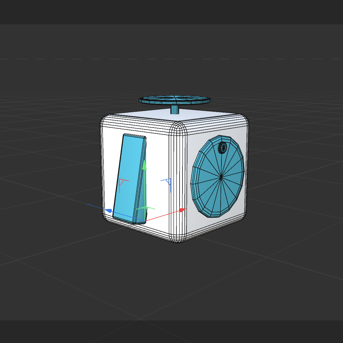 Fidget cube 3D angle 4