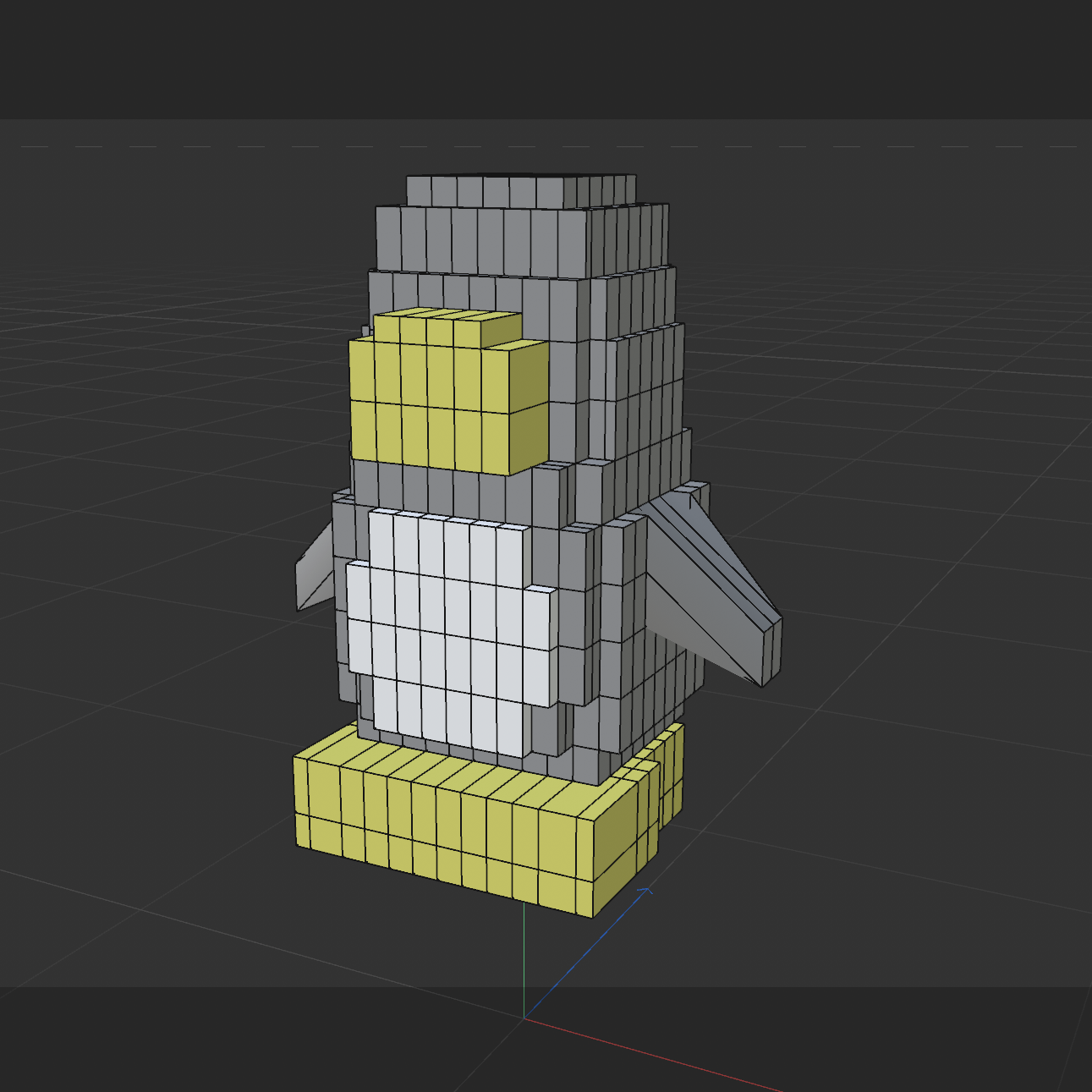 Penguin plush 3D angle 2