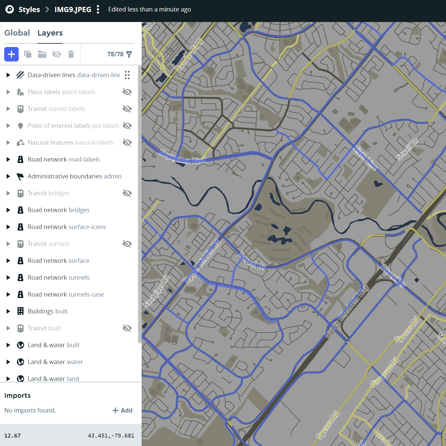 This is the cycle route data with two colors to differentiate the existing and proposed lanes