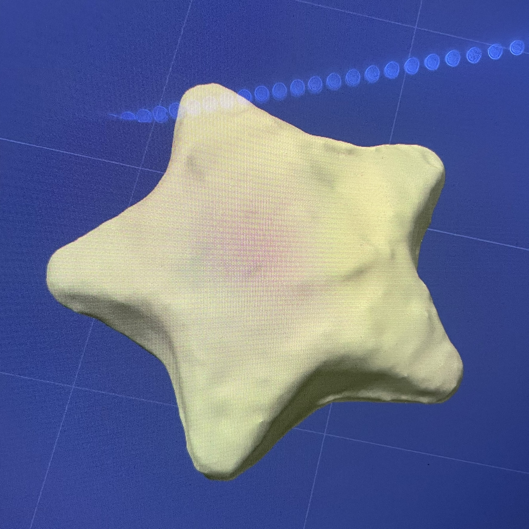 This is the star in Cinema 4D being edited for the model viewer, the material here was messed up and had many issues with that went into the model viewer